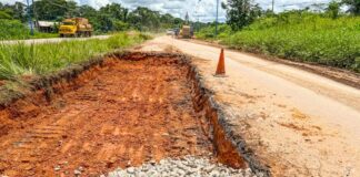 trecho crítico da BR-364 no interior do Acre