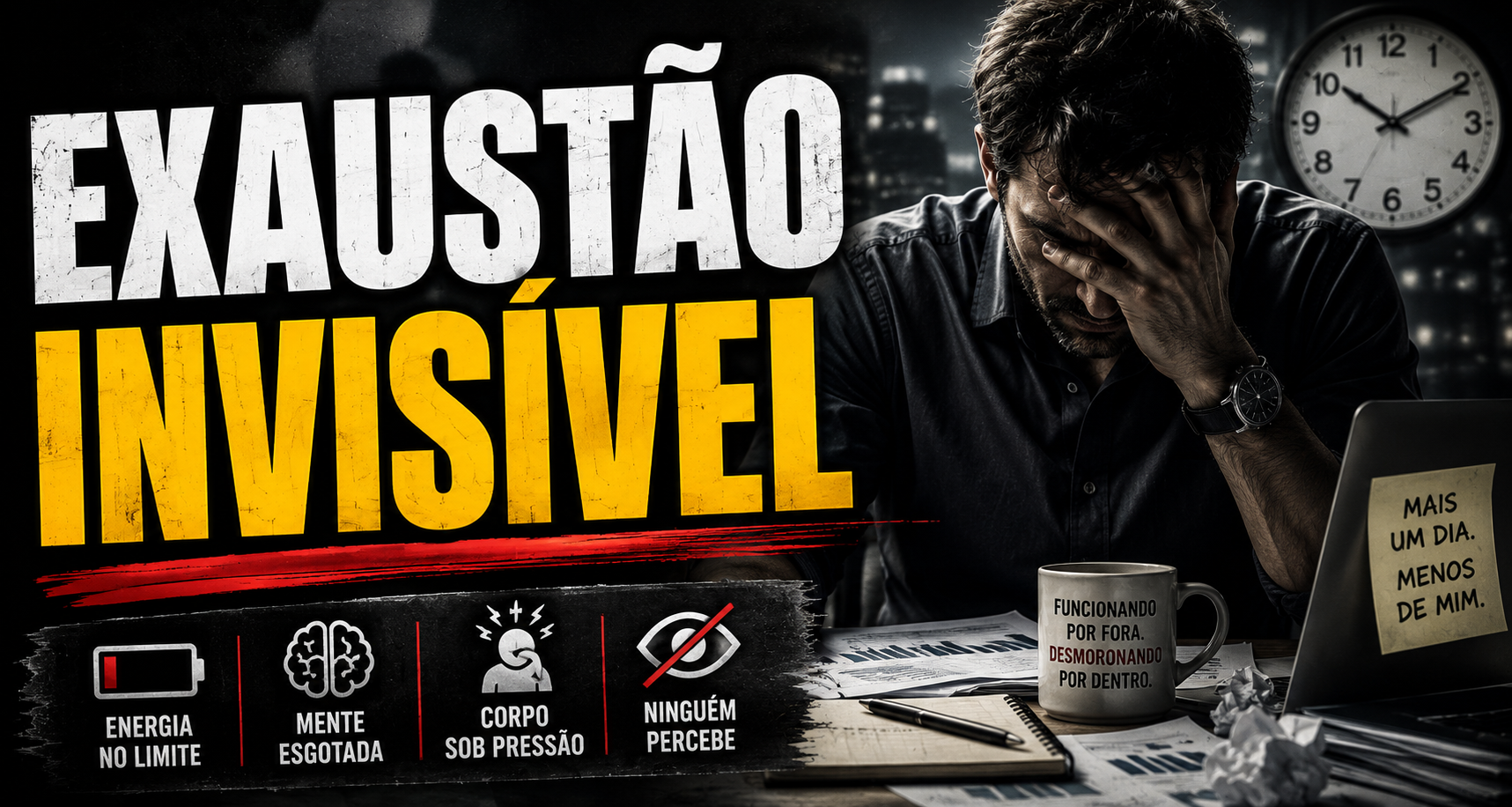 Exaustão invisível: a pressão do trabalho