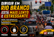trânsito urbano ao dirigir em Rio Branco no Acre
