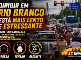 trânsito urbano ao dirigir em Rio Branco no Acre