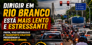 trânsito urbano ao dirigir em Rio Branco no Acre