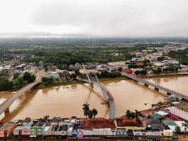 Rio Acre com nível reduzido durante período de chuva abaixo da média no estado