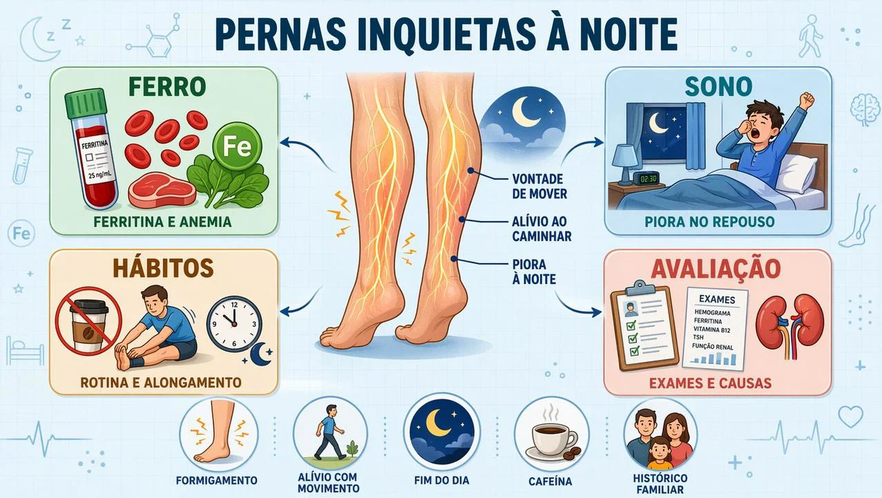 Síndrome das pernas inquietas afeta sono e rotina