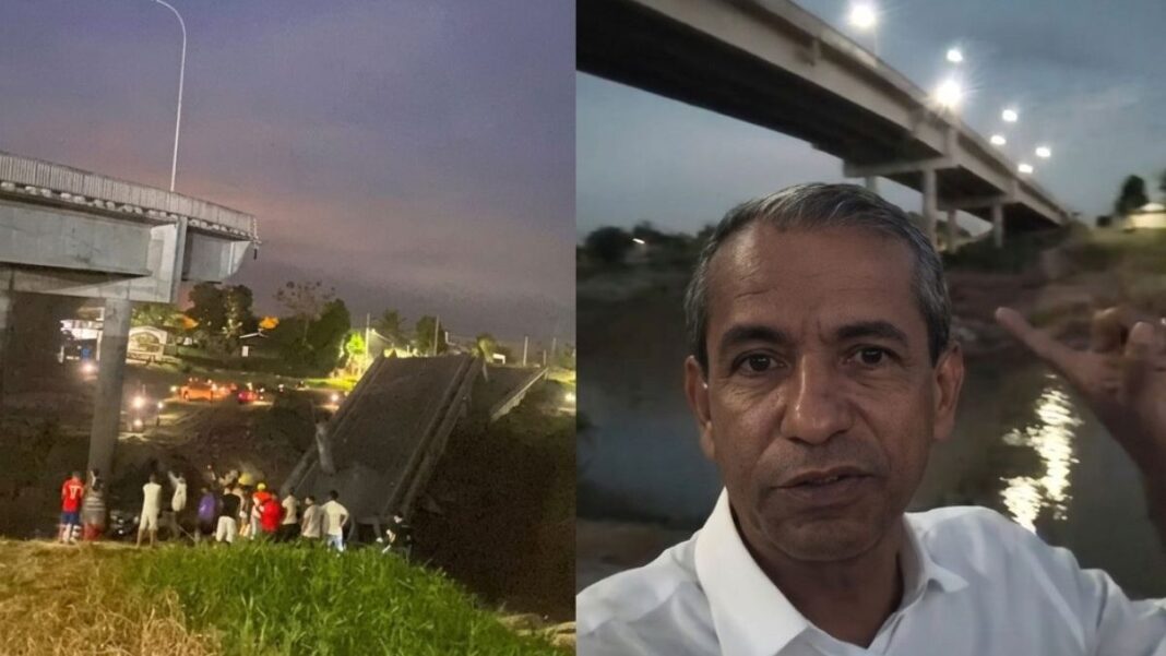 ponte em Sena Madureira desaba com juiz aposentado sob estrutura interditada