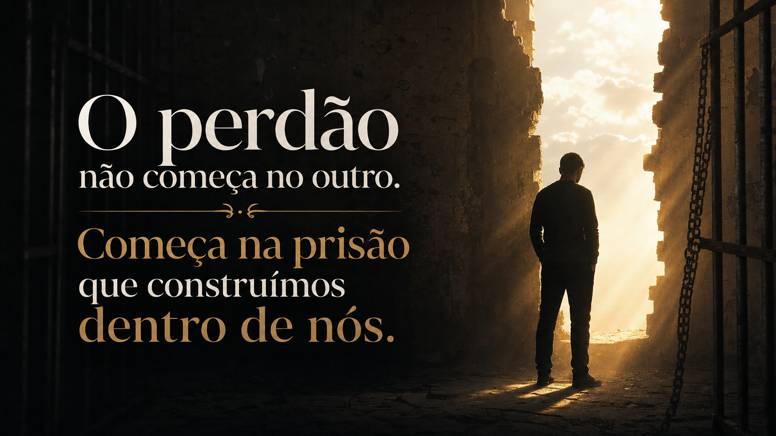 O perdão não começa no outro. Começa na prisão que construímos dentro de nó