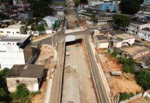 Viaduto da Avenida Ceará liberado para o trânsito em Rio Branco durante etapa do Complexo Viário.